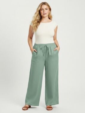 GAP Linen Wide Leg Pants